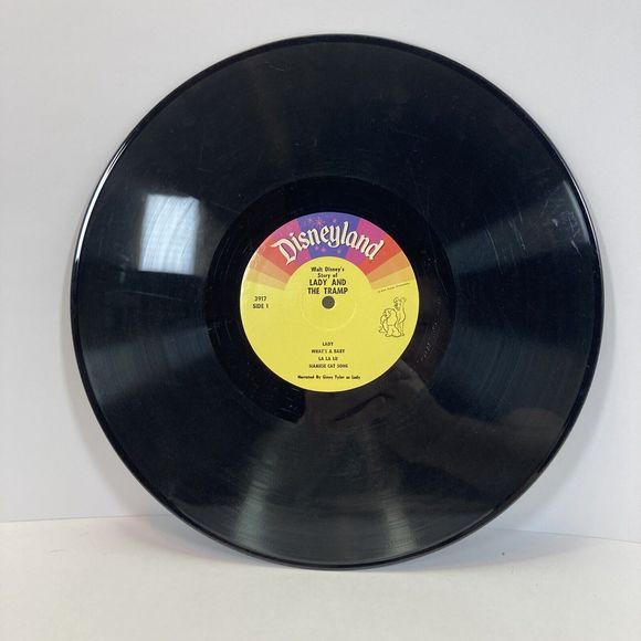 Walt Disney LADY AND THE TRAMP SOUNDTRACK Story LP DISNEYLAND 3917 - Picture 4 of 5